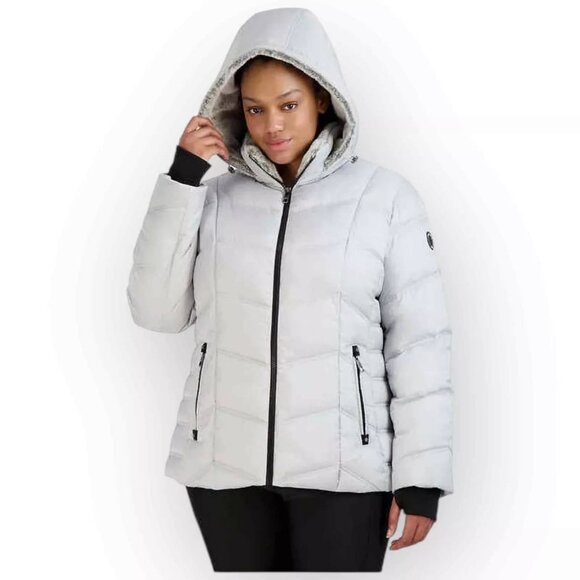 Nautica Ladies’ Puffer Jacket, Detachable Hood, Water Resistant - Picture 1 of 7